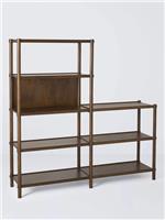 John Lewis Bellevue Oak Tall Shelving Unit, Smoked Oil
