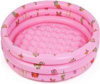Highttoy Paddling Pool for Kids 51 Inch Round Inflatable Pool Baby PINK