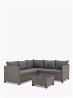 John Lewis Alora 4-Seater Garden Corner Lounging Set, Grey