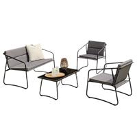 George Home Genoa Screw-Free 4 Piece Outdoor Sofa Set Garden Furniture Grey