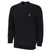 Lyle & Scott Mens Seed Stitch Pullover Sweater  Dark Navy  S  S Regular