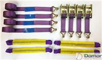 Recovery Ratchet Alloy Wheel Straps Trailer Purple x 4