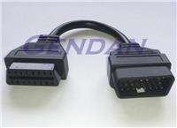 20cm / 8inch OBD-II OBD2 EOBD Car Diagnostic Extension Cable - All 16 pins wired