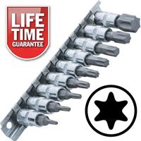 STAR Socket Set. 1/4" dr TORX Bit T Sockets T10 T15 T20 T27 T30 T40 T45 T50 T60