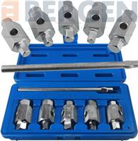 BERGEN Drain Plug Key Set 6pc Double Ended Oil Sump Axle Gearbox Drain Plug Tool