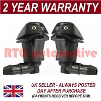 PAIR UNIVERSAL WINDSCREEN WASHER TWIN JET ANGLED INLET PUSH FITTING 4MM WWY3
