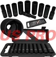 US.PRO TOOLS Thin Wall DEEP IMPACT Socket Set 1/2" Drive Long Reach Impact Socke