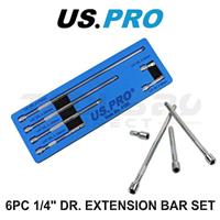 US PRO 6pc 1/4 dr Extension Bar Set 32, 50, 100, 150, 200 & 275mm 4185