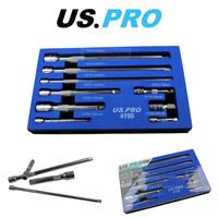 US PRO Tools 9pc 1/4" 3/8" 1/2" Dr Extension Bar Set, Sockets bars 4190