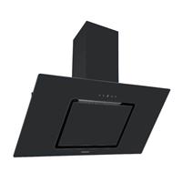 90cm Black Angled Glass A++ Chimney Cooker Hood Cookology VER905BK Touch Control