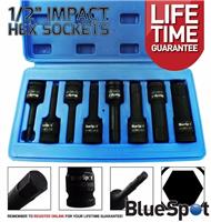 IMPACT HEX BIT Socket Set 1/2 Drive Impact Allen Keys H5 To H19 8pc IMPACT HEX