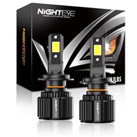 Nighteye 2x H7 72W 15000LM LED Headlight Kit Bulbs 6500K Bright High-Low Beam UK