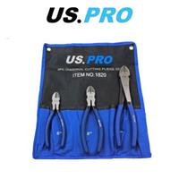 US PRO 3pc Diagonal Side Cutting Plier Set 6", 8", 10" 1820