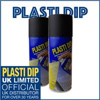 2x Black PlastiDip - Plasti Dip / Rubber Paint - Spray Aerosol Can - Matt
