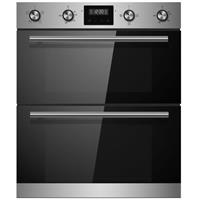 Built-under Electric Double Oven & timer Cookology CDO720SS 60cm Stainless Steel