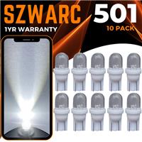 T10 501 White Led Car Side Light Bulbs 12V Number Plate W5w Hid Wedge Xenon 10x