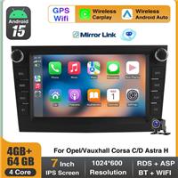 For Vauxhall/Opel Astra Corsa Apple CarPlay Car Radio Stereo GPS RDS Android 15