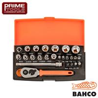 Bahco SL25 1/4 Drive 25 Piece Metric Drive Ratchet Socket Screwdriver Bit Set