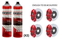 X2 Heat Resistant Aerosol Spray Caliper Caliber Paint BREMBO Tiziano Red Gloss