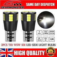 2x T10 501 LED Side Light Bulbs W5W 24-SMD 6000K Bright White Canbus Error Free