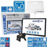 MOTORHOME HGV BOAT KITCHEN 16 Smart Ready TV 12V 240V DVB-T2, FM Tuner Freeview