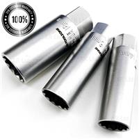 Spark Plug Sockets Thin Wall Walled 14mm 16mm 18mm Spark Plug Socket 3/8 Dr Set