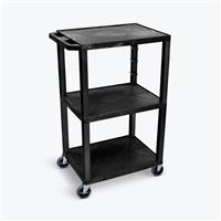 Luxor 42''H 3 tier Flat Shelf Castor Wheels Garage Home Storage Cart UCPL1