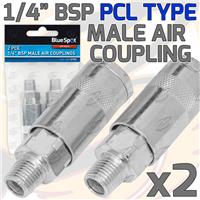 BSP Air Line Hose Compressor PCL TYPE 1/4 Male Quick Release Air Tool Fittings