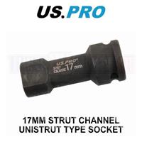 US PRO Tools 17mm Strut Channel Unistrut Type Socket Length 72mm 1/2" DR 3767