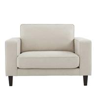 Dusk Soho Natural Linen Look Fabric 1.5 Seater Loveseat RRP £287