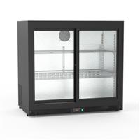 SIA SBB190BL2 Black 190L Commercial Back Bar Fridge With Sliding Doors