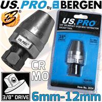 US PRO Impact Stud Extractor Bolt Remover Removes Studs Stripped Bolts 6mm-12mm