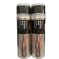PEUGEOT GRAPHITE GREY METALLIC SPRAY PAINT 300ML CANS HALFORDS x2