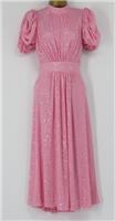 ROTATE BIRGER CHRISTENSEN PUFF SLEEVE SEQUIN DRESS WOMENS UK 4 PINK RRP £400 AD - 4 Regular