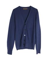 Louis Vuitton Buttoned Cardigan In Wool Men Blue M - M Regular