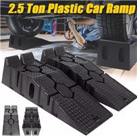 2X Plastic Car Ramp Heavy Duty 5 Ton 2.5+2.5 Ton Lifting Ramps 33cm Extra Wide
