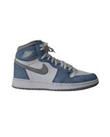 Nike Air Jordan 1 Retro High Hyper Royal Sneakers In Smoke Leather Women Size