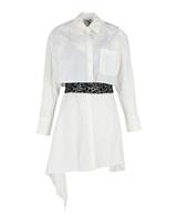 Jw Anderson Lace Insert Shirt Dress In Cotton Women White Uk Size 10 - UK10 Regular