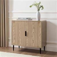 Dusk Evie Wood Effect & Black Metal Small Sideboard RRP &pound;269