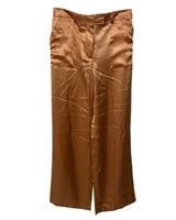 Tom Ford Wide Leg Pants In Gold Silk Women Orange L - L Regular