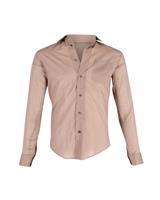 Christian Dior Homme Long Sleeve Button Front Shirt In Cotton Men Tan S - S Regular