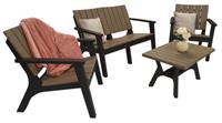 Signature Weave Polly Black & Grey 4 Seat Garden Bistro Dining Set RRP £456