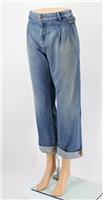 CURRENT/ELLIOTT THE PLEATED TROUSERS WOMENS JEANS US 30 UK 14 BLUE RRP £260 EG - 30 Regular