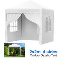2mx2m Pop Up Gazebo Garden Marquee Outdoor Wedding Party Tent Canopy&Storage Bag