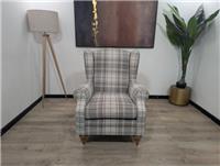 Marks and Spencer M&S Dove Grey Cosy Tartan Highland Armchair RRP £629