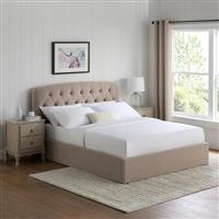 Dusk Hebden Sand Velvet King Size Ottoman Storage Bed RRP £599