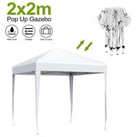 2m x 2m Garden Heavy Duty Pop Up Gazebo Marquee Party Tent Canopy +4 Weight Bags