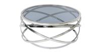 DFS Olympia Chrome & Glass Round Coffee Table RRP £399