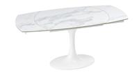 DFS Lille White Ceramic Marble Effect 4-6 Seater Extending Dining Table RRP £799