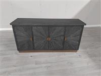 OKA Araphel Ebonised Oak & Brass 4 Door Sideboard RRP £2795